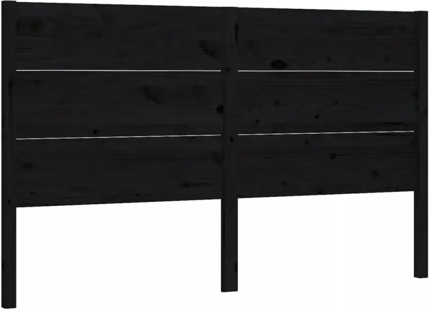 VIDAXL Hoofdbord 126x4x100 cm massief grenenhout zwart - Foto 7