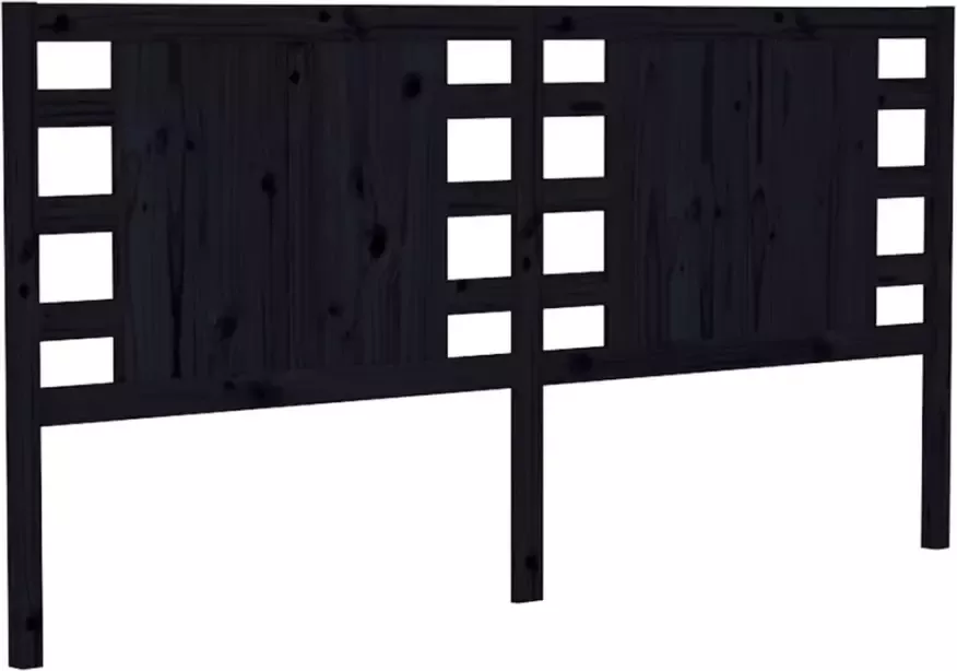 VIDAXL Hoofdbord 126x4x100 cm massief grenenhout zwart - Foto 8