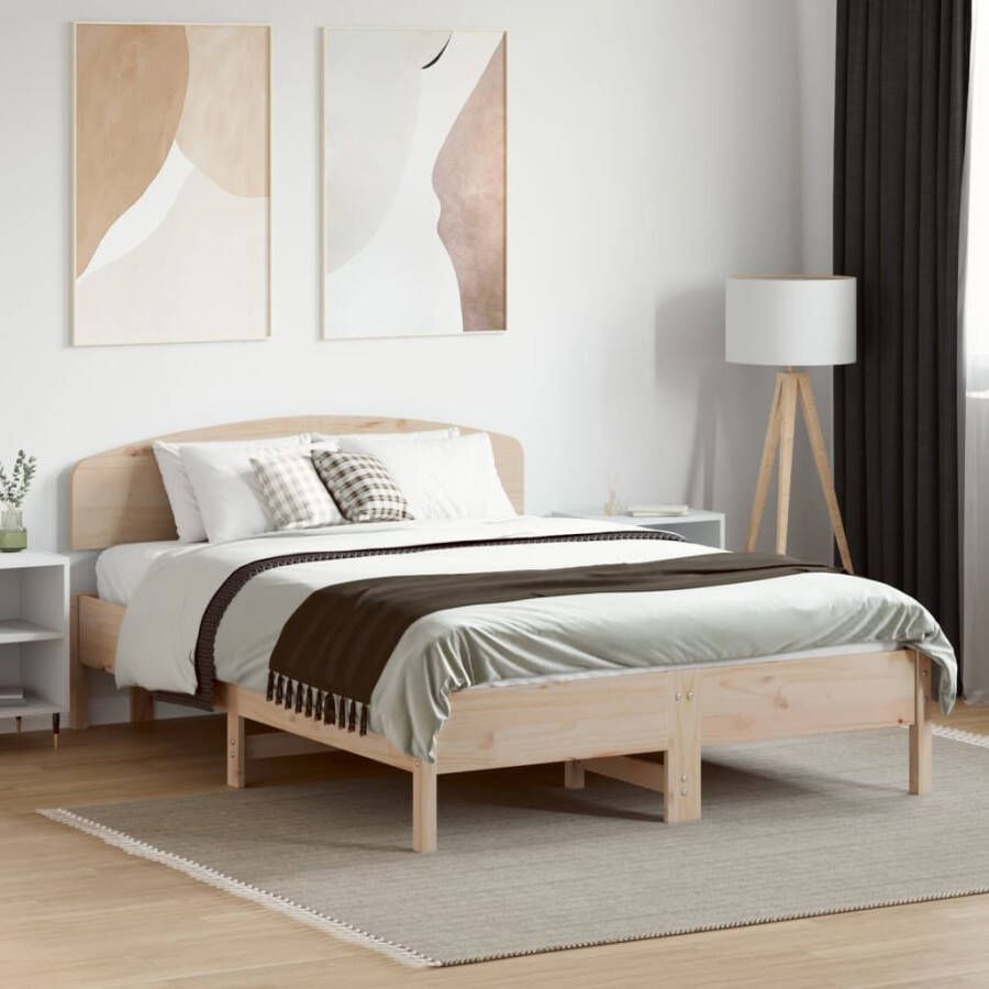 VidaXL Hoofdbord 135 cm massief grenenhout