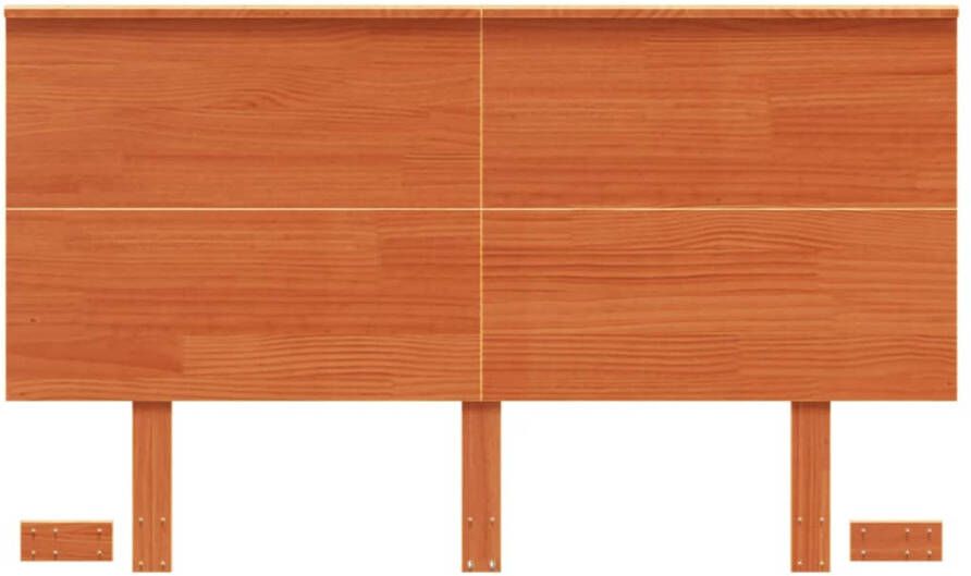 VidaXL Hoofdbord 135 cm massief grenenhout wasbruin - Foto 4