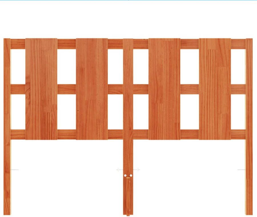 VidaXL Hoofdbord 135 cm massief grenenhout wasbruin - Foto 5