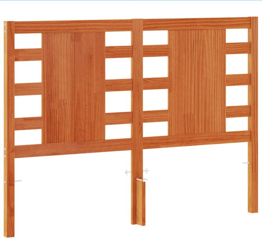 VidaXL Hoofdbord 135 cm massief grenenhout wasbruin - Foto 5