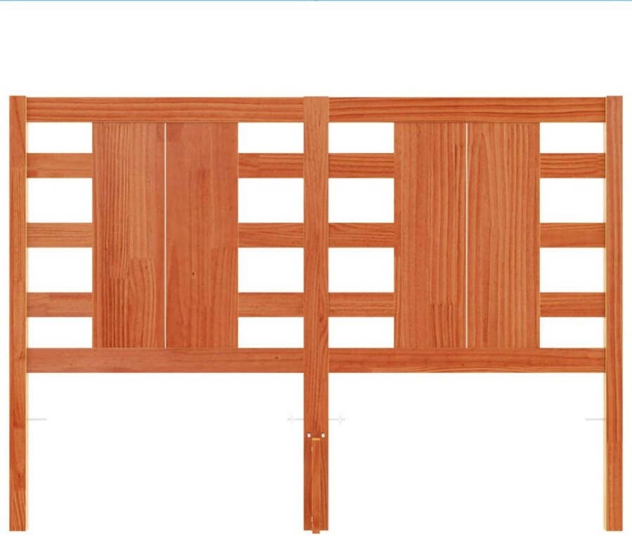 VidaXL Hoofdbord 135 cm massief grenenhout wasbruin - Foto 7