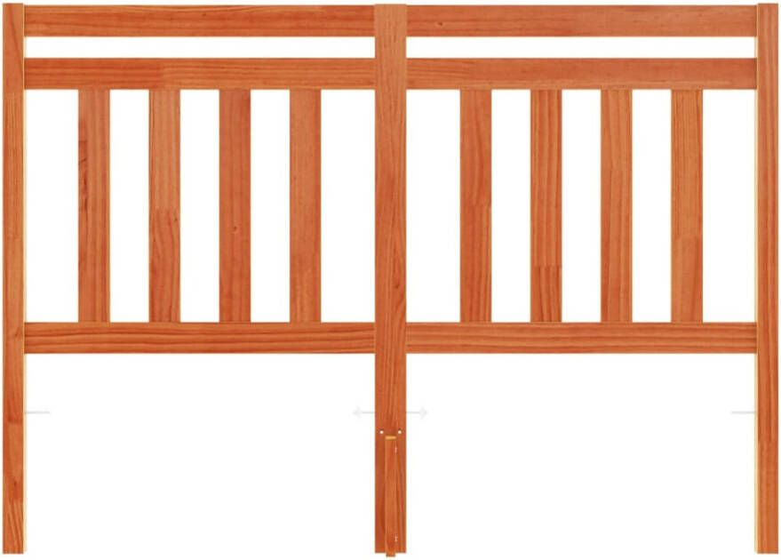 VidaXL Hoofdbord 135 cm massief grenenhout wasbruin - Foto 8