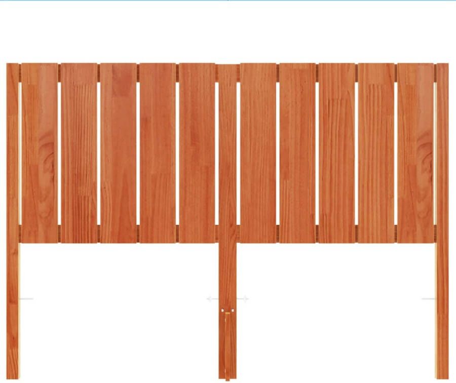 VidaXL Hoofdbord 135 cm massief grenenhout wasbruin - Foto 4