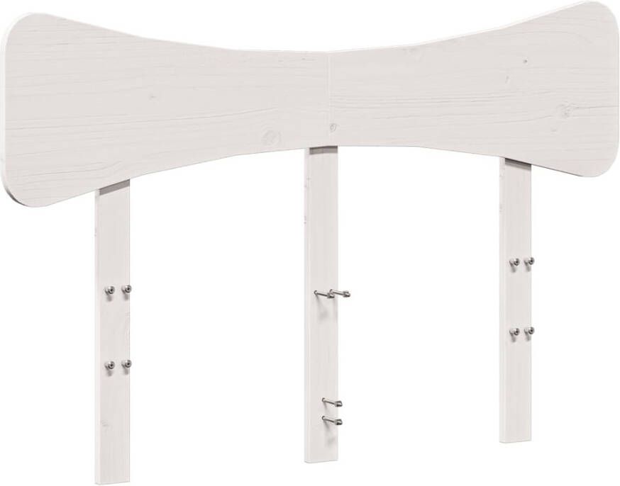 VidaXL Hoofdbord 135 cm massief grenenhout wit - Foto 4