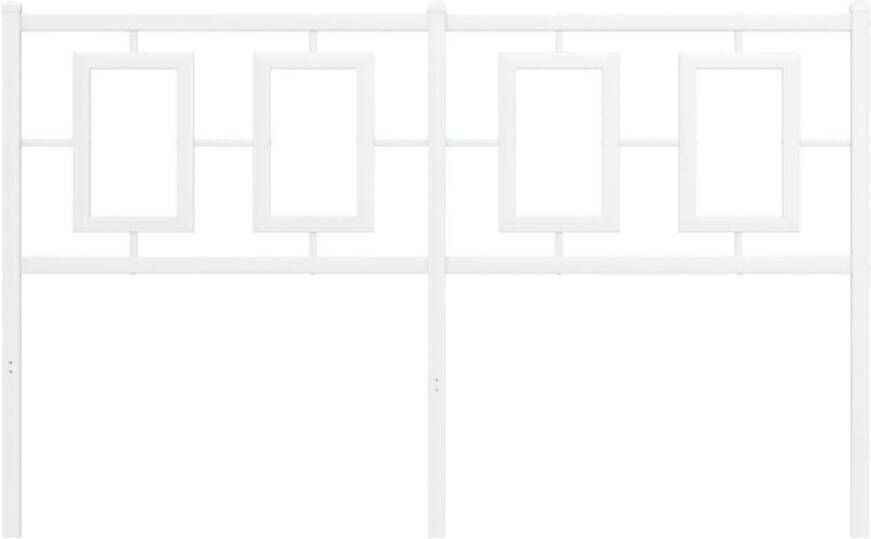 VidaXL Hoofdbord 135 cm metaal wit