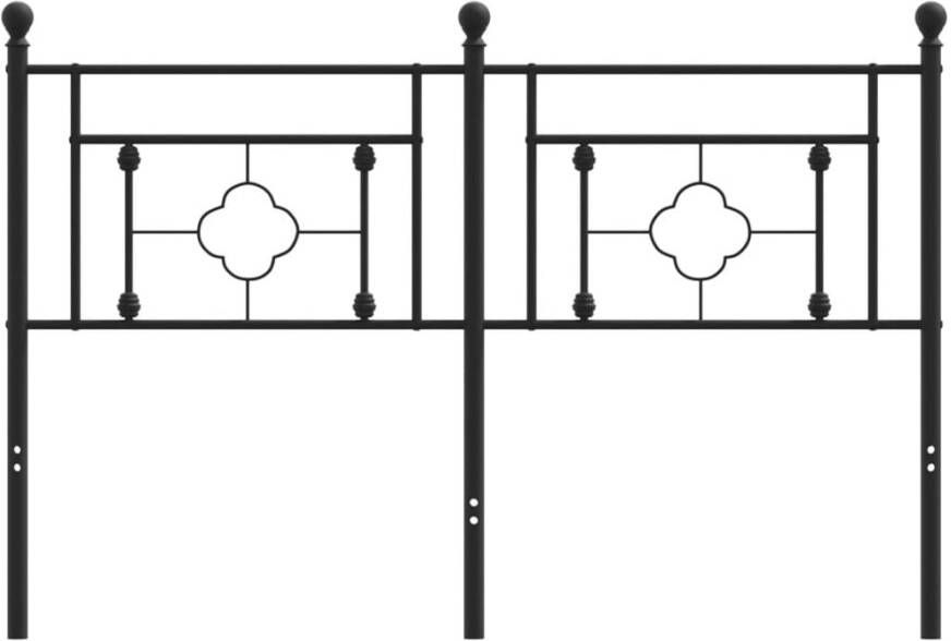 VIDAXL Hoofdbord 135 cm metaal zwart - Foto 2