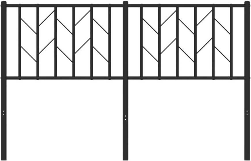 VIDAXL Hoofdbord 135 cm metaal zwart - Foto 3