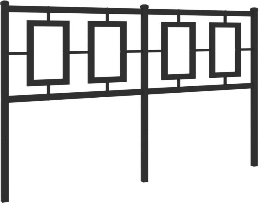 VidaXL Hoofdbord 135 cm metaal zwart