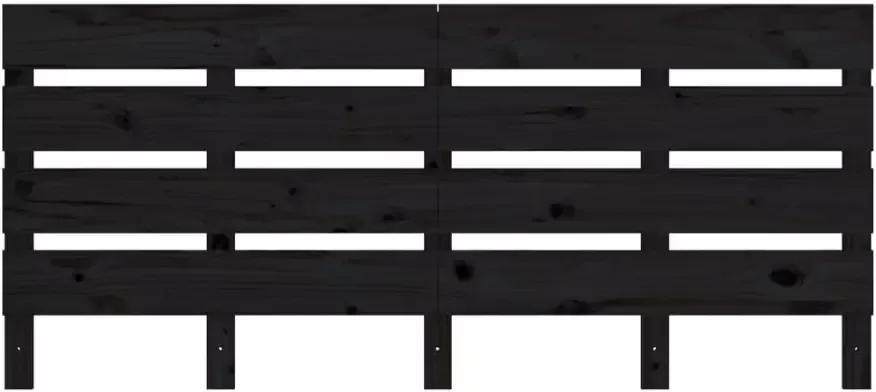 VidaXL Hoofdbord 135x3x80 cm massief grenenhout zwart - Foto 4