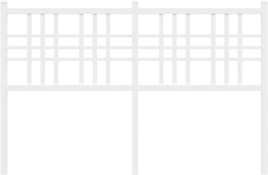 VidaXL Hoofdbord 137 cm metaal wit - Foto 5