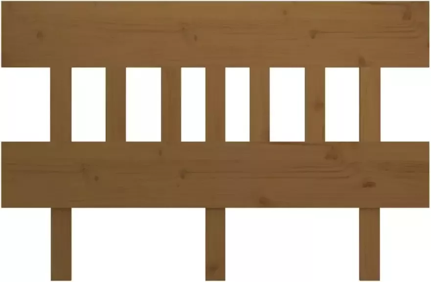 VIDAXL Hoofdbord 138 5x3x81 cm massief grenenhout honingbruin - Foto 3