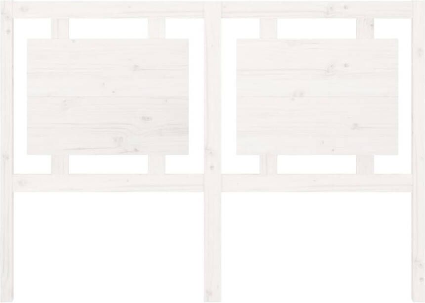 VIDAXL Hoofdbord 140 5x4x100 cm massief grenenhout wit - Foto 2