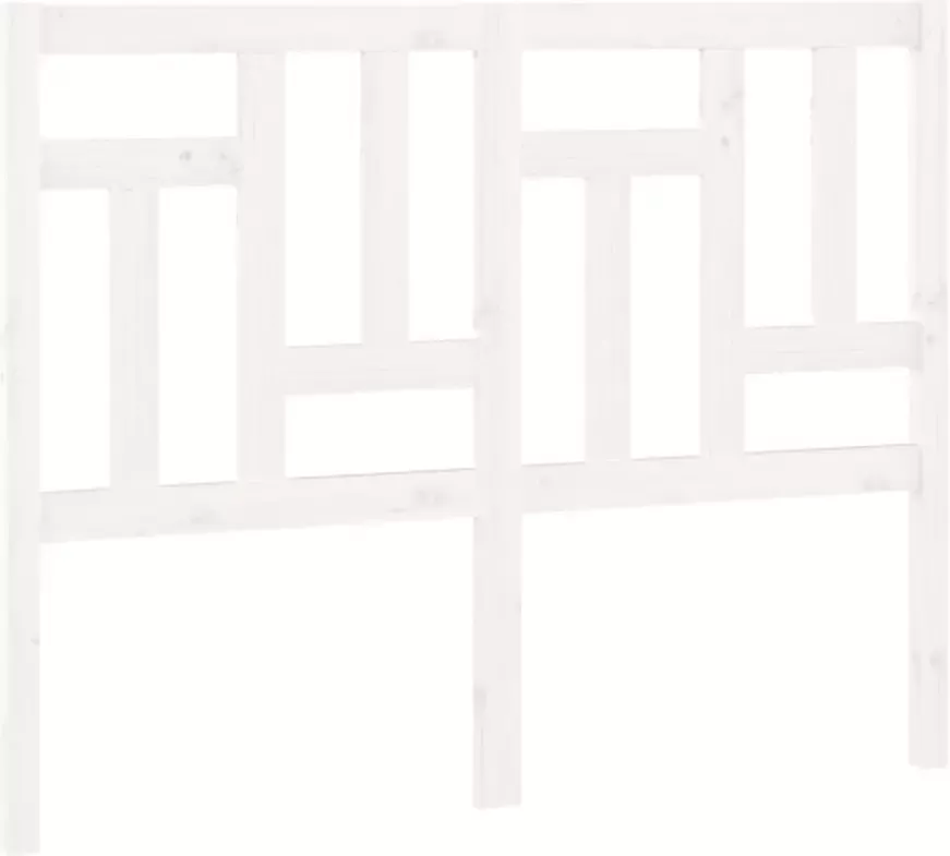 VIDAXL Hoofdbord 140 5x4x100 cm massief grenenhout wit