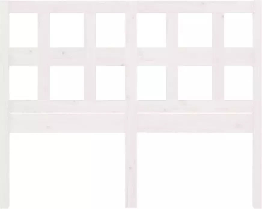 VIDAXL Hoofdbord 140 5x4x100 cm massief grenenhout wit