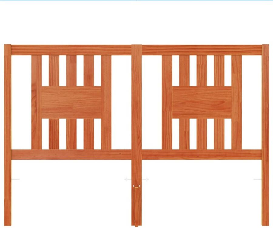 VidaXL Hoofdbord 140 cm massief grenenhout wasbruin - Foto 7