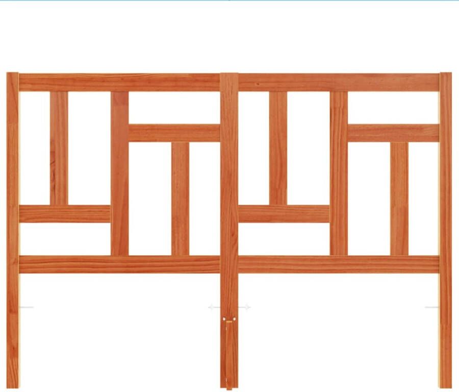 VidaXL Hoofdbord 140 cm massief grenenhout wasbruin - Foto 6
