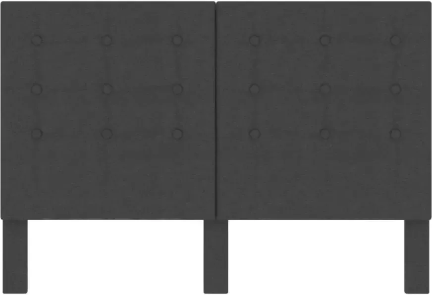 VIDAXL Hoofdbord 140x200 cm getuft stof donkergrijs - Foto 2