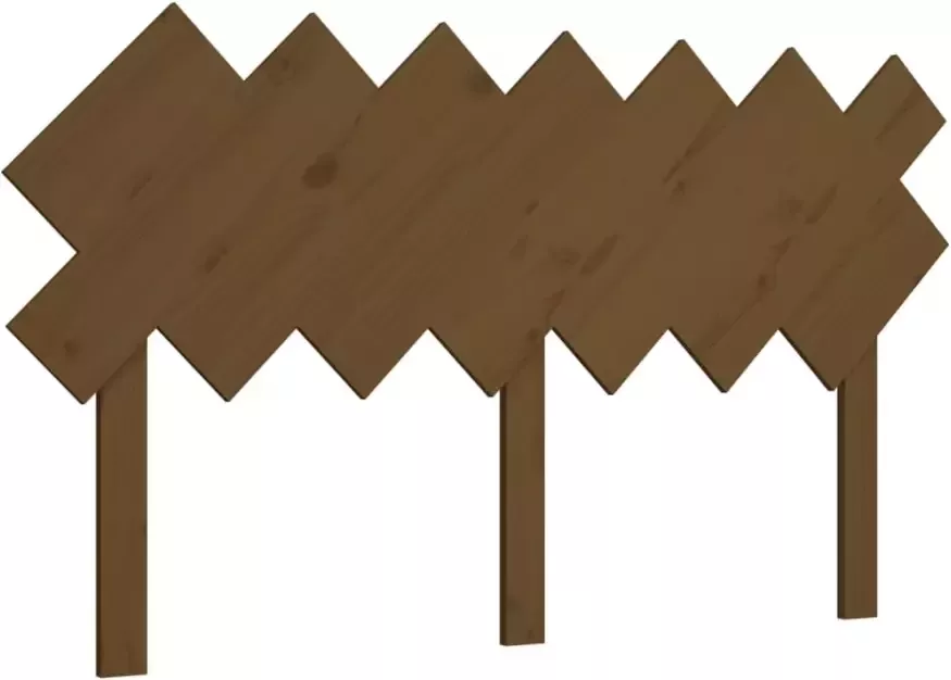 VIDAXL Hoofdbord 141x3x80 5 cm massief grenenhout honingbruin - Foto 4