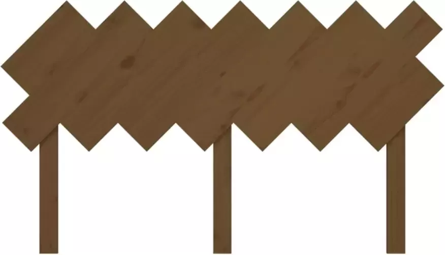 VIDAXL Hoofdbord 141x3x80 5 cm massief grenenhout honingbruin - Foto 3