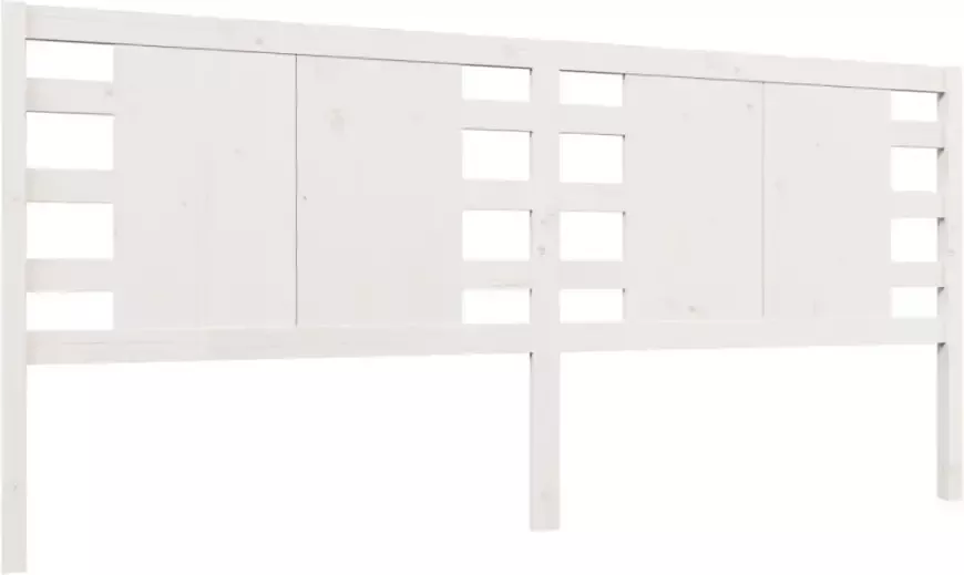 VIDAXL Hoofdbord 141x4x100 cm massief grenenhout wit - Foto 6