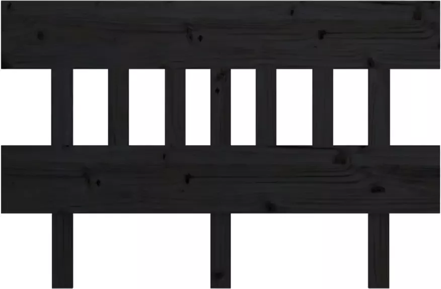 VIDAXL Hoofdbord 143 5x3x81 cm massief grenenhout zwart - Foto 3