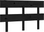 VIDAXL Hoofdbord 144x3x81 cm massief grenenhout zwart - Thumbnail 3