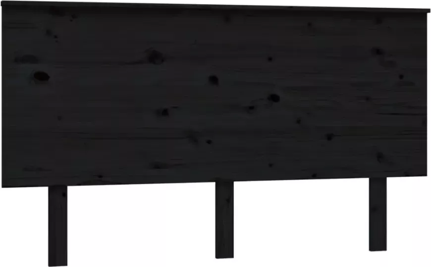 VIDAXL Hoofdbord 144x6x82 5 cm massief grenenhout zwart - Foto 3