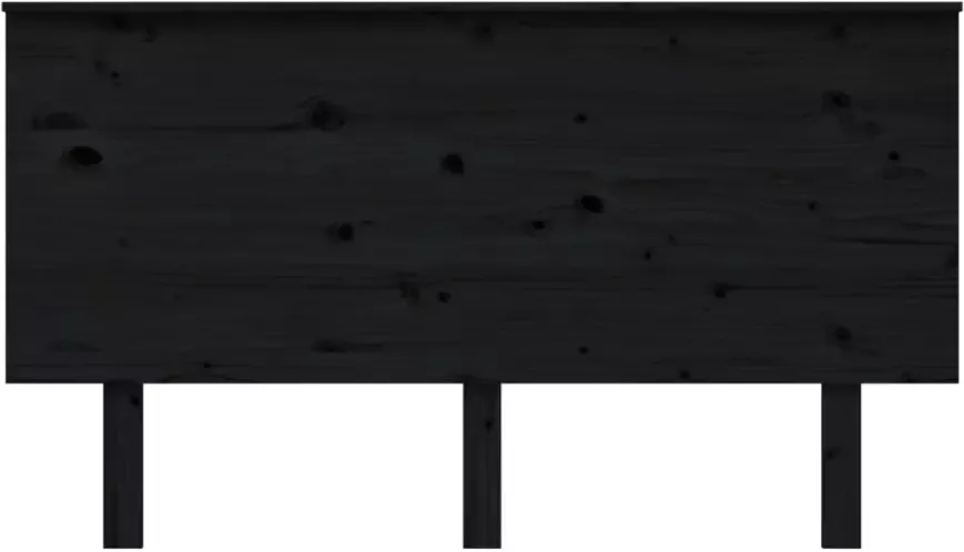 VIDAXL Hoofdbord 144x6x82 5 cm massief grenenhout zwart - Foto 2