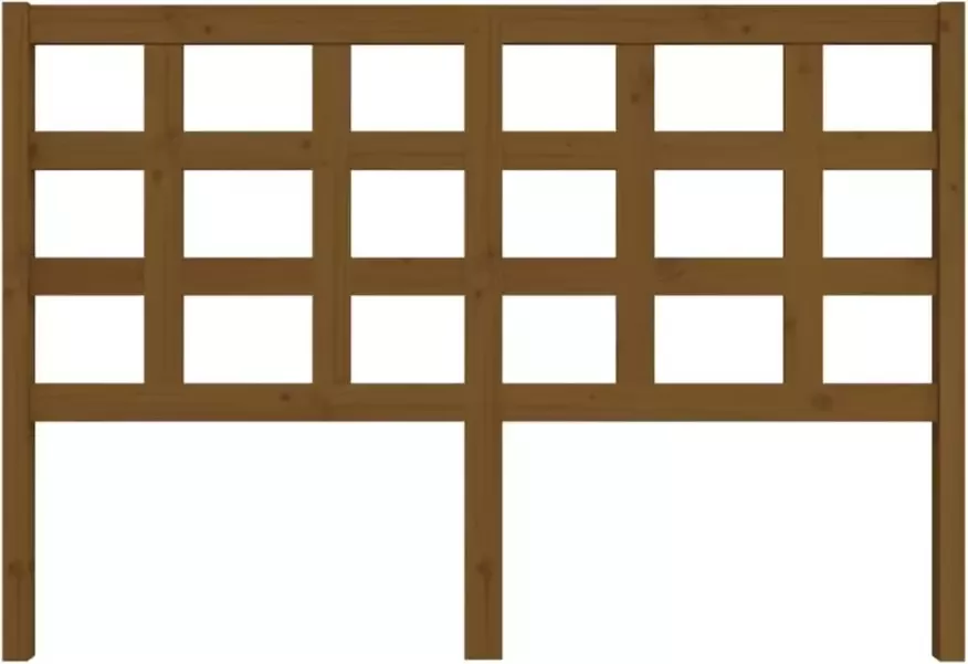 VidaXL Hoofdbord 145 5x4x100 cm massief grenenhout honingbruin - Foto 4