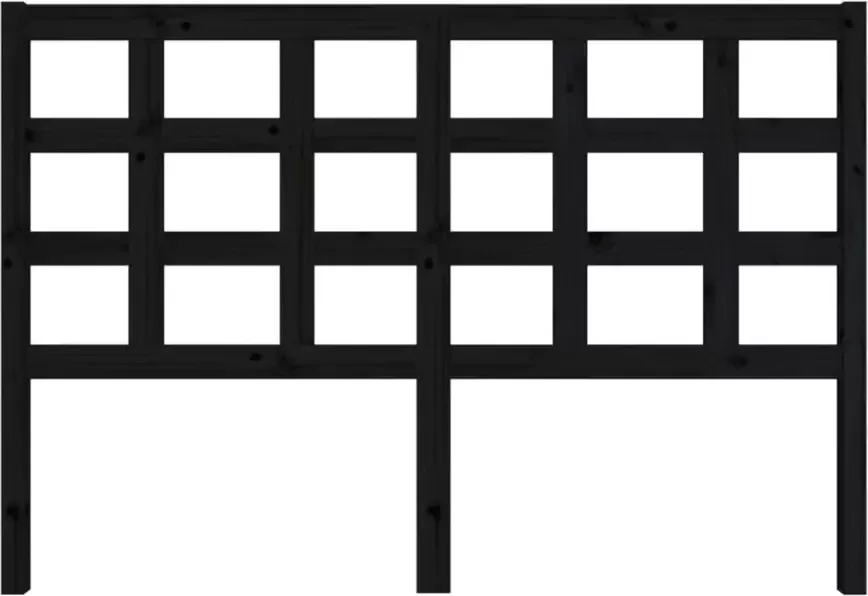 VidaXL Hoofdbord 145 5x4x100 cm massief grenenhout zwart - Foto 4