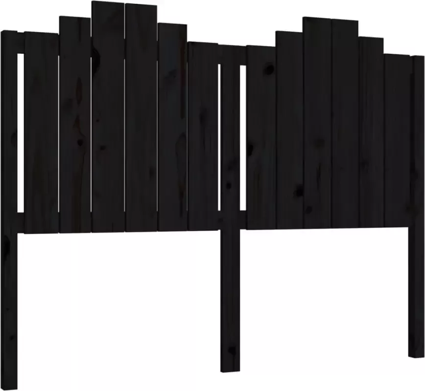 VIDAXL Hoofdbord 146x4x110 cm massief grenenhout zwart - Foto 3