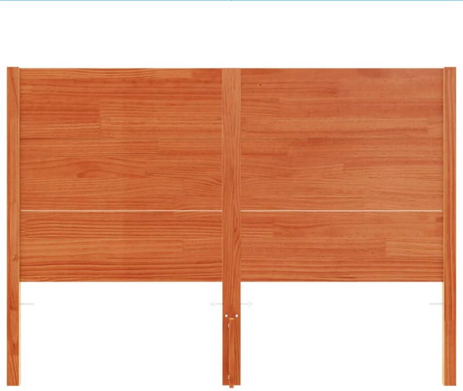 VidaXL Hoofdbord 150 cm massief grenenhout wasbruin - Foto 4