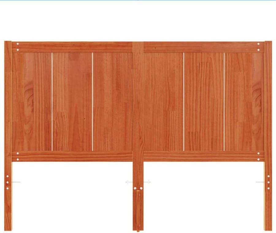 VidaXL Hoofdbord 150 cm massief grenenhout wasbruin - Foto 4
