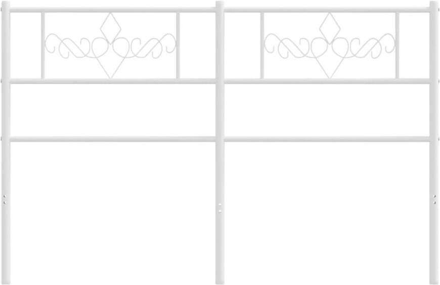 VidaXL Hoofdbord 150 cm metaal wit - Foto 2