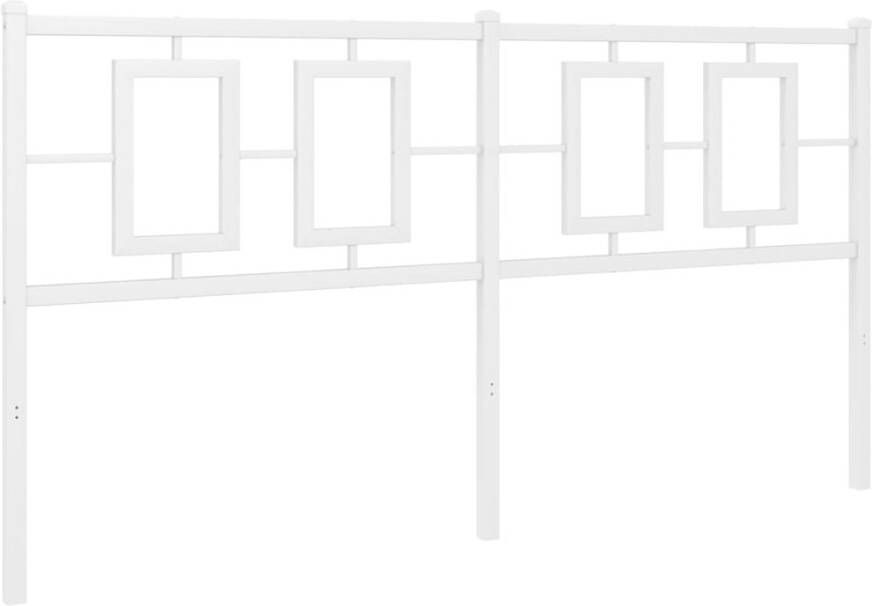 VidaXL Hoofdbord 150 cm metaal wit