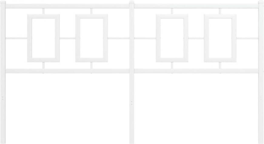 VidaXL Hoofdbord 150 cm metaal wit - Foto 4