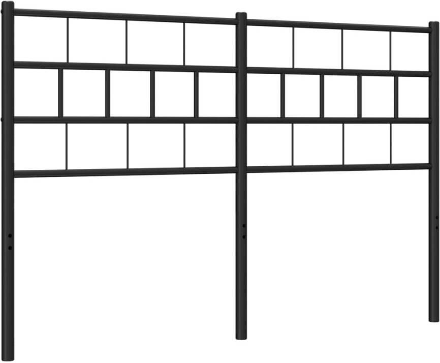 VIDAXL Hoofdbord 150 cm metaal zwart