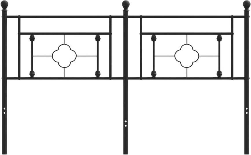 VIDAXL Hoofdbord 150 cm metaal zwart - Foto 2