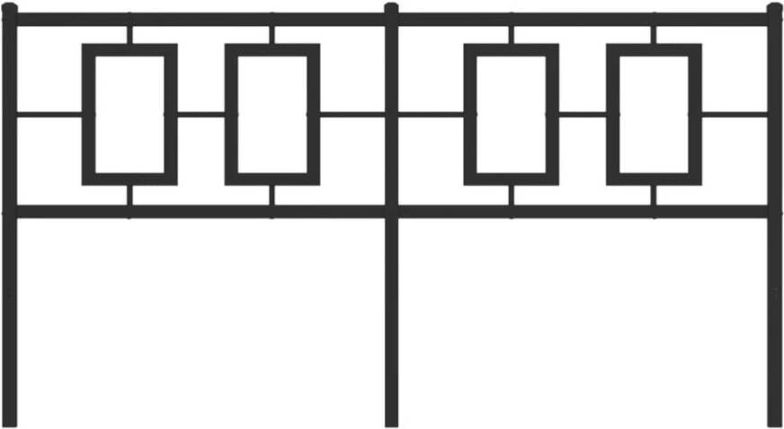 VidaXL Hoofdbord 150 cm metaal zwart - Foto 2