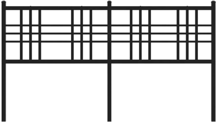 VidaXL Hoofdbord 150 cm metaal zwart - Foto 4