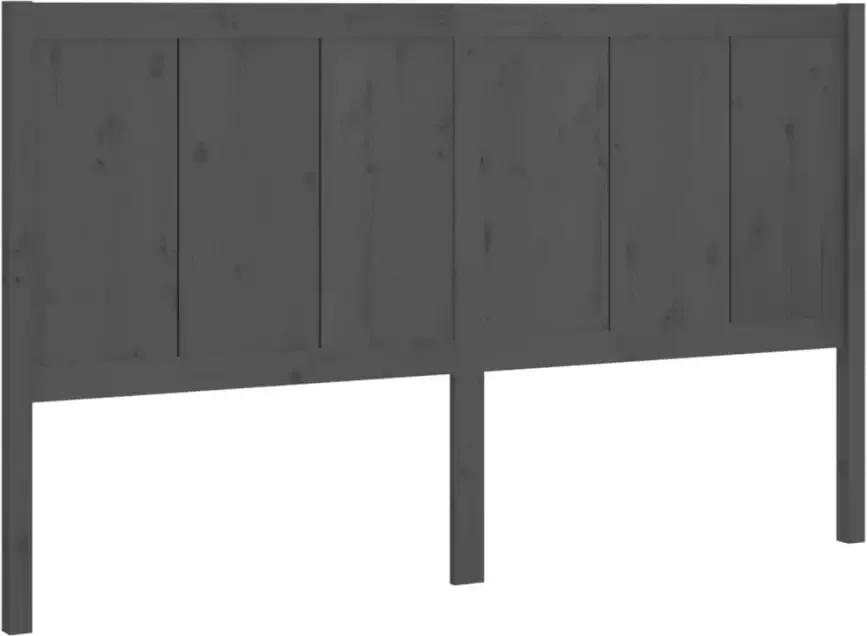 VIDAXL Hoofdbord 155 5x4x100 cm massief grenenhout grijs - Foto 10