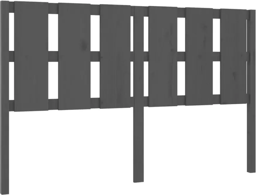 VIDAXL Hoofdbord 155 5x4x100 cm massief grenenhout grijs - Foto 5