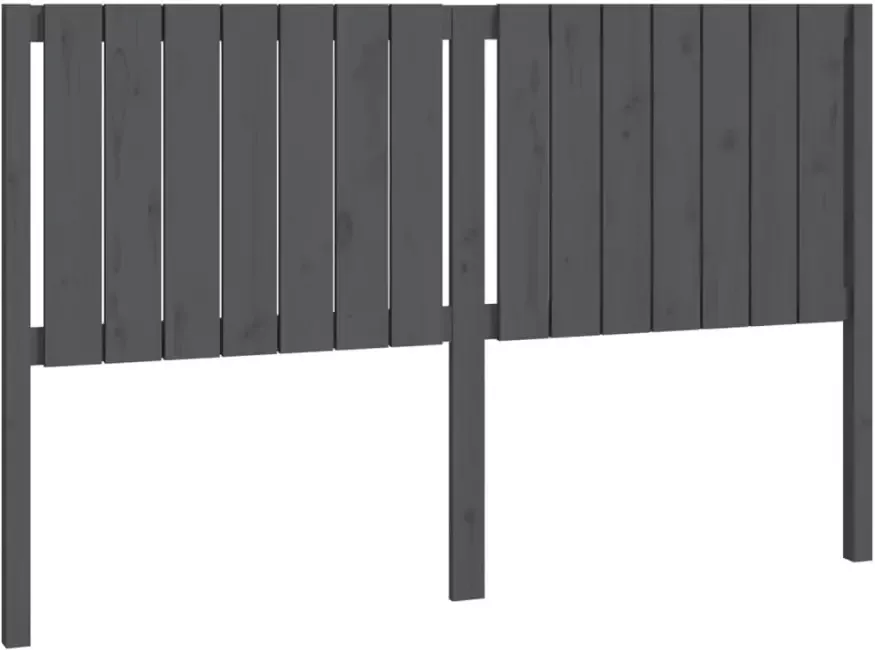 VIDAXL Hoofdbord 155 5x4x100 cm massief grenenhout grijs - Foto 4