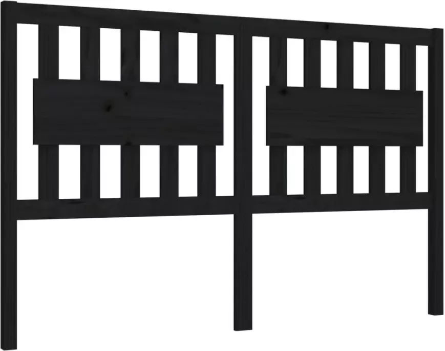 VidaXL Hoofdbord 155 5x4x100 cm massief grenenhout zwart - Foto 7