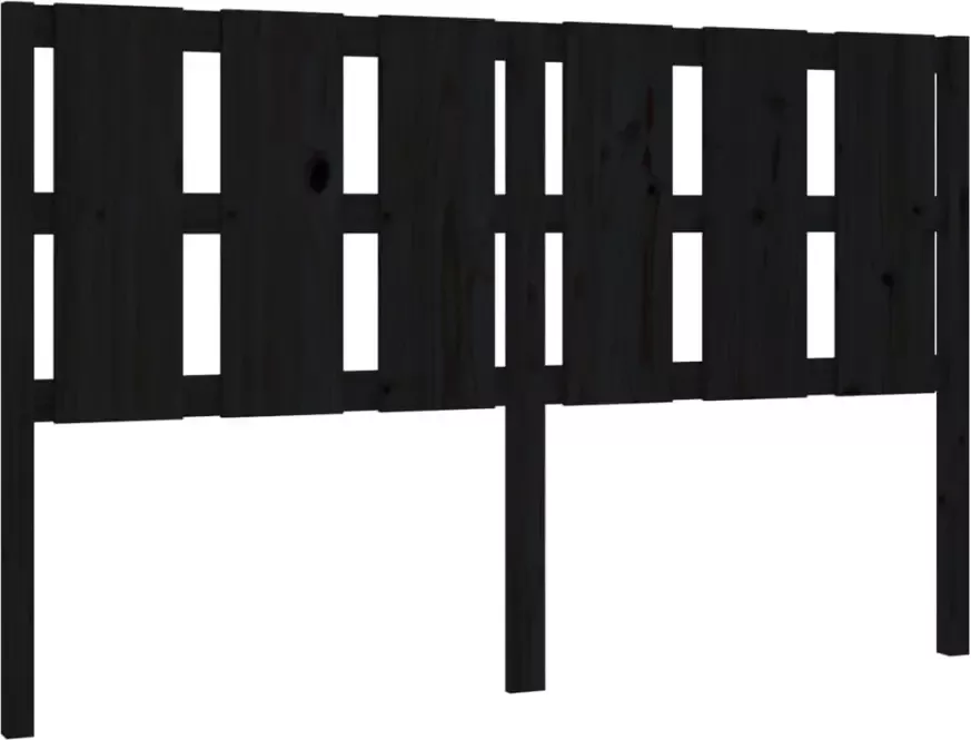 VIDAXL Hoofdbord 155 5x4x100 cm massief grenenhout zwart - Foto 4