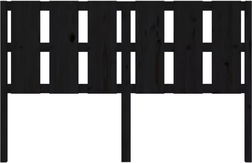 VIDAXL Hoofdbord 155 5x4x100 cm massief grenenhout zwart - Foto 3