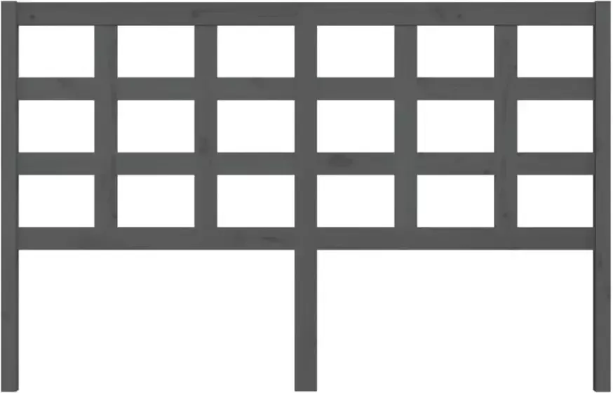 VIDAXL Hoofdbord 156x4x100 cm massief grenenhout grijs - Foto 3