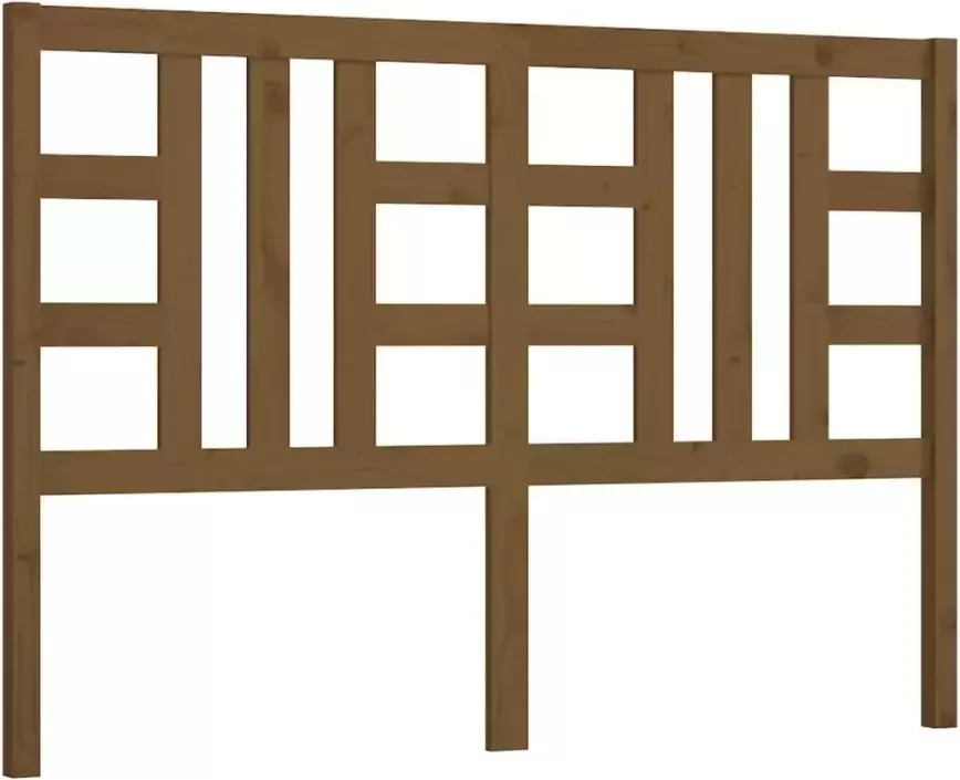 VidaXL Hoofdbord 156x4x100 cm massief grenenhout honingbruin - Foto 3